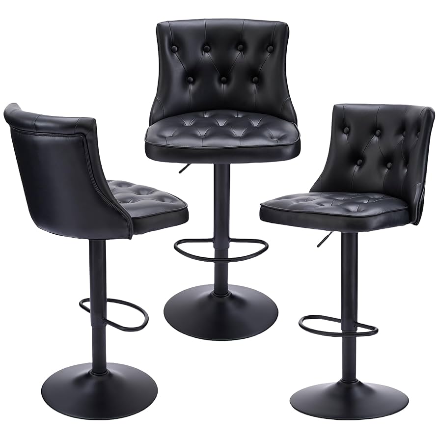Amazon.com: FIRAVOE Bar Stools Set of 3, Adjustable Swivel